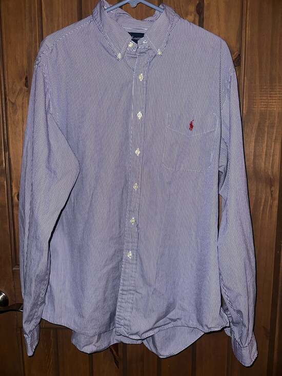 Ralph Lauren Other - Ralph Lauren Custom Fit Blue and White Striped Long Sleeve Button Down Shirt Siz